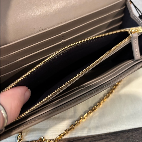 Fendi Brown Taupe Crossbody Wallet On Chain Shoulder Bag - Picture 11 of 14